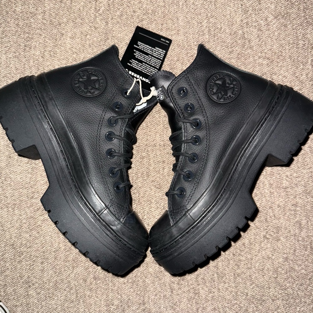 Converse Chuck Taylor All Star Lugged Heel Platform Waterproof Black size 5 NEW - Picture 3 of 5